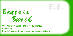 beatrix burik business card